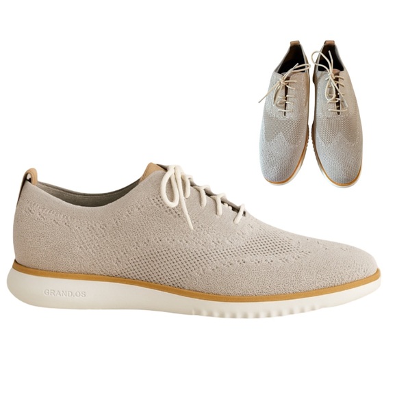 Cole Haan Other - Cole Haan Knit Oxford Sneakers Size 10 Beige Lightweight comfort Dress Casual